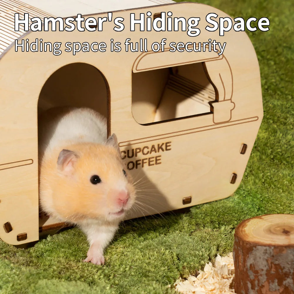 Hamster Wooden Hideout House Toys