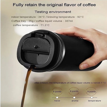 Smart Stainless Steel Coffee Tumbler - Intelligent Temperature Display - Portable Travel Mug 550ml