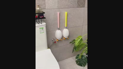 Silicone Duck Toilet Brush Set