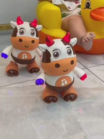 Baby Musical Cow Toy with LED Lights