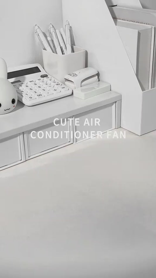 Portable Cute Air Conditioner Humidifier USB Fan - WATCH VIDEO